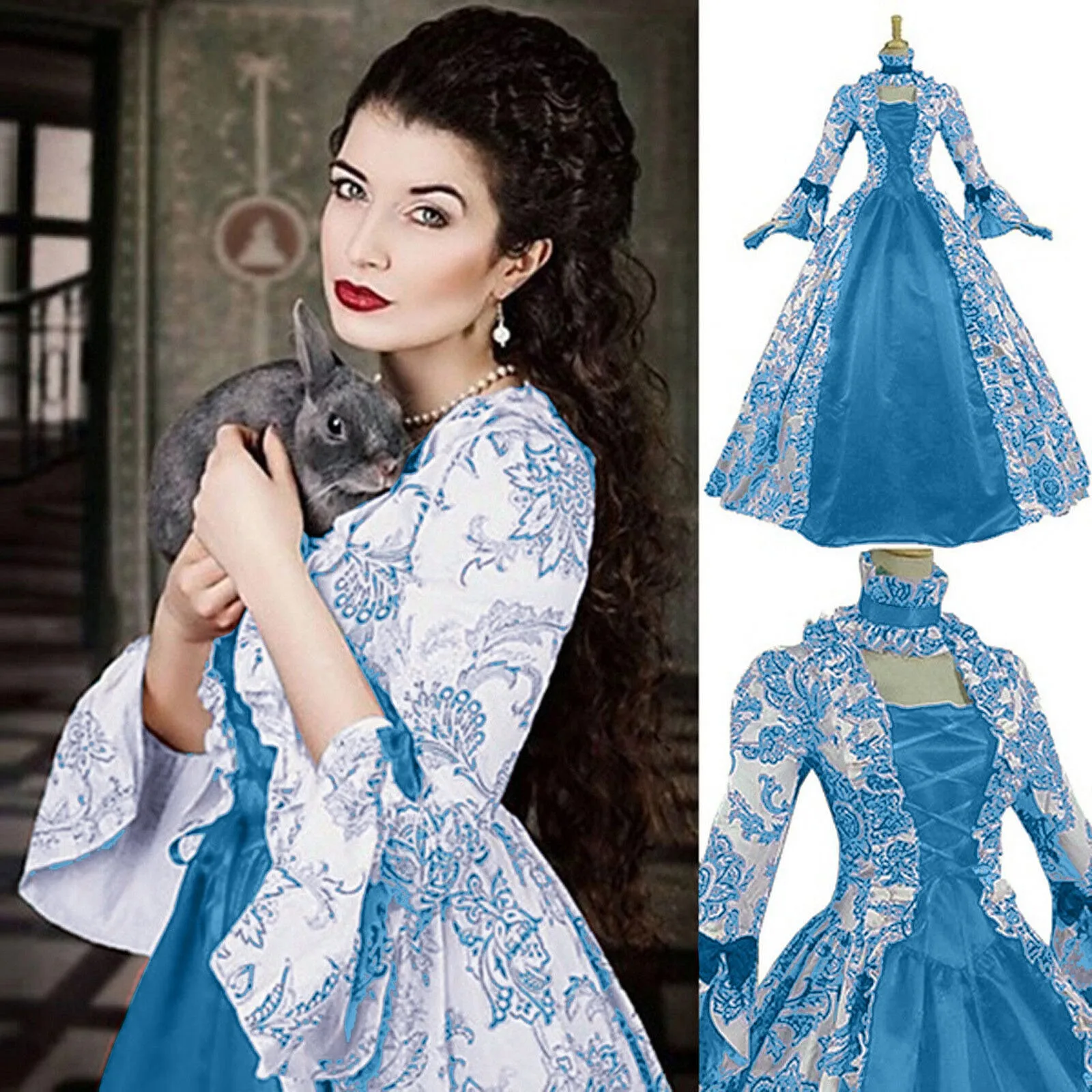 Halloween jurk kostuum dames elegante rockabilly cocktailprint jurk retro avondjurk swingjurk party jurk avond prom jurken Halloween carnaval kostuum, groen, S