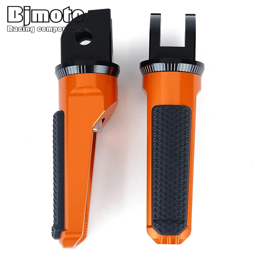 Pedane Moto Anteriori In Alluminio CNC Per Duke 125/200/390 E Aprilia Shiver 750/900, Regolabili E Pieghevoli