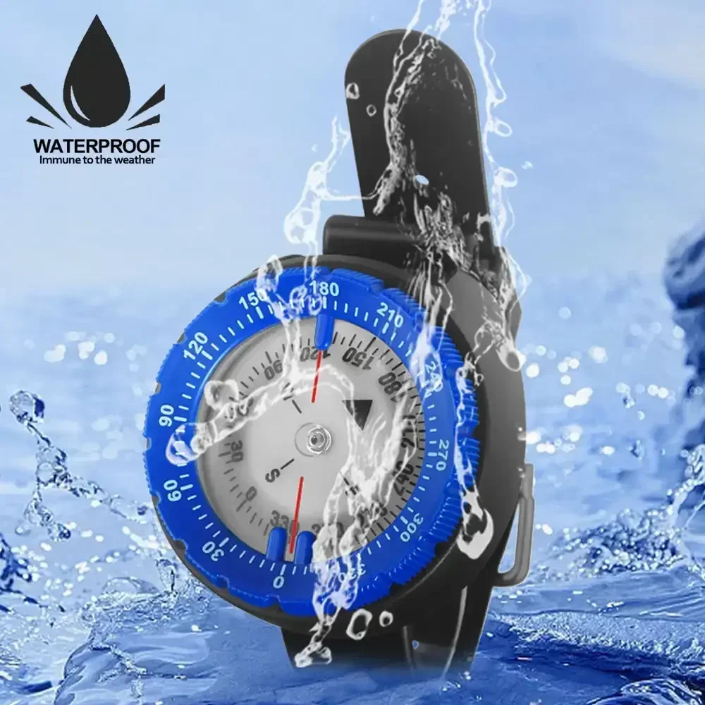 Digital Underwater 50m Diving Compass Professional Waterproof Navigator Digital Scuba Luminous Balanced Watch for Swimming