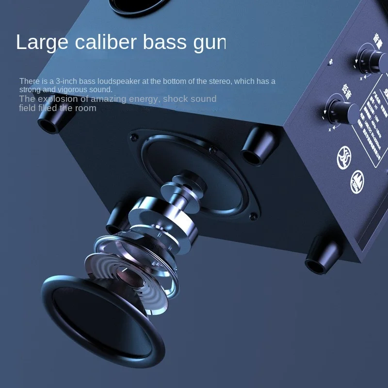3C Founder Computer Audio Home Desktop Computer Laptop Subwoofer Mobile Phone Bluetooth High-quality Small Speaker Hot Sale New