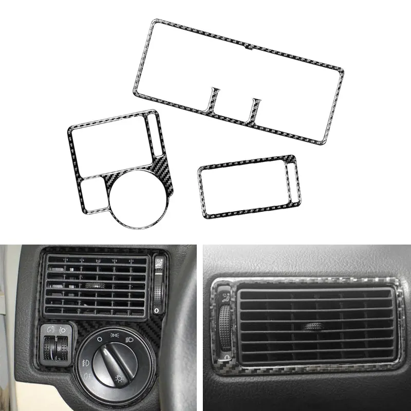 Carbon Fiber Car Side Dashboard Panel Center Air Condition Outlet