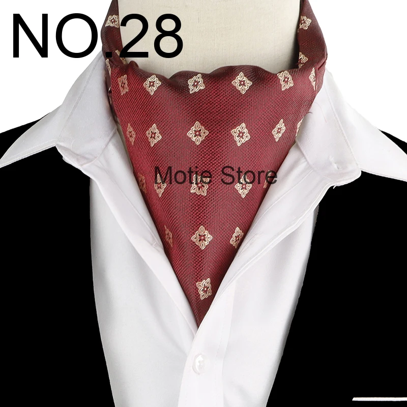 Heißer Verkauf Herren Krawatte Schal Vintage Jacquard Paisley Cashew Britischen Gentleman Luxus Schal Fit Hochzeit Party Business Zubehör – Detail 29
