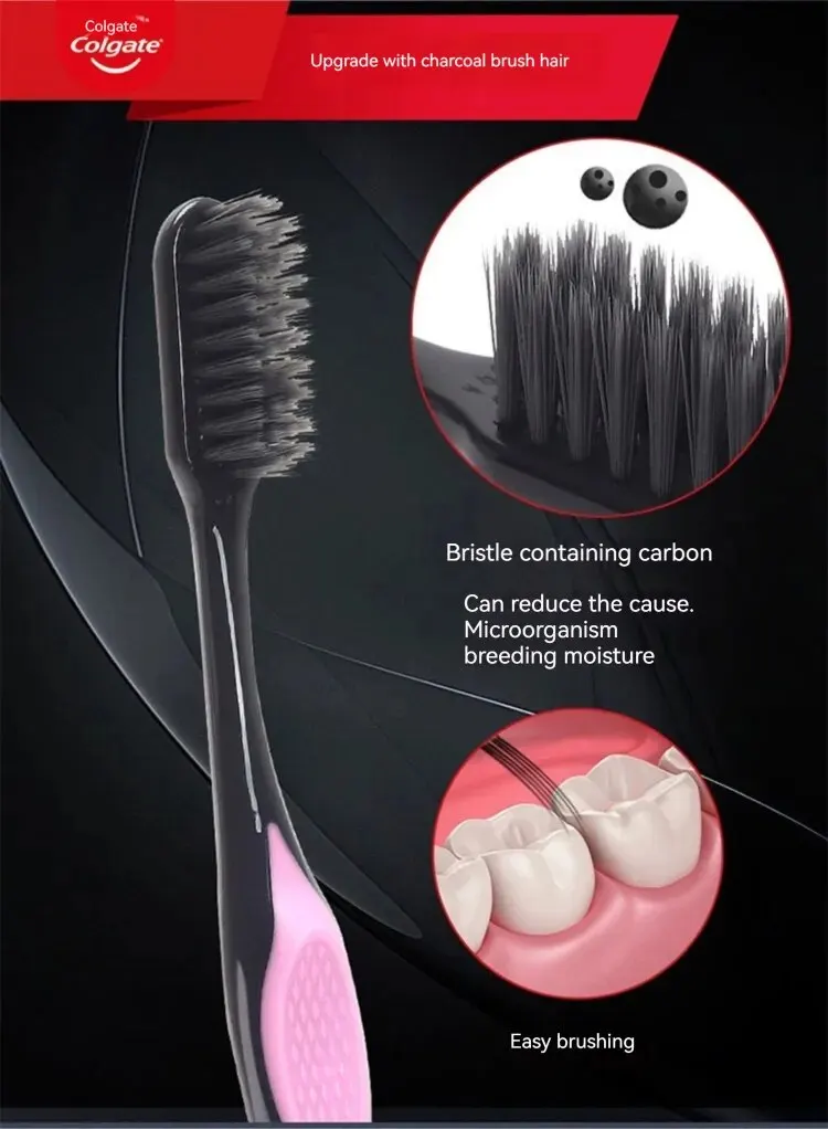 Colgate Cepillo de dientes de cerdas finas para encías,