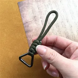 Heavy Metal Handmade Keychain Strap: Premium Nylon Rope Lanyard (Armygreen)