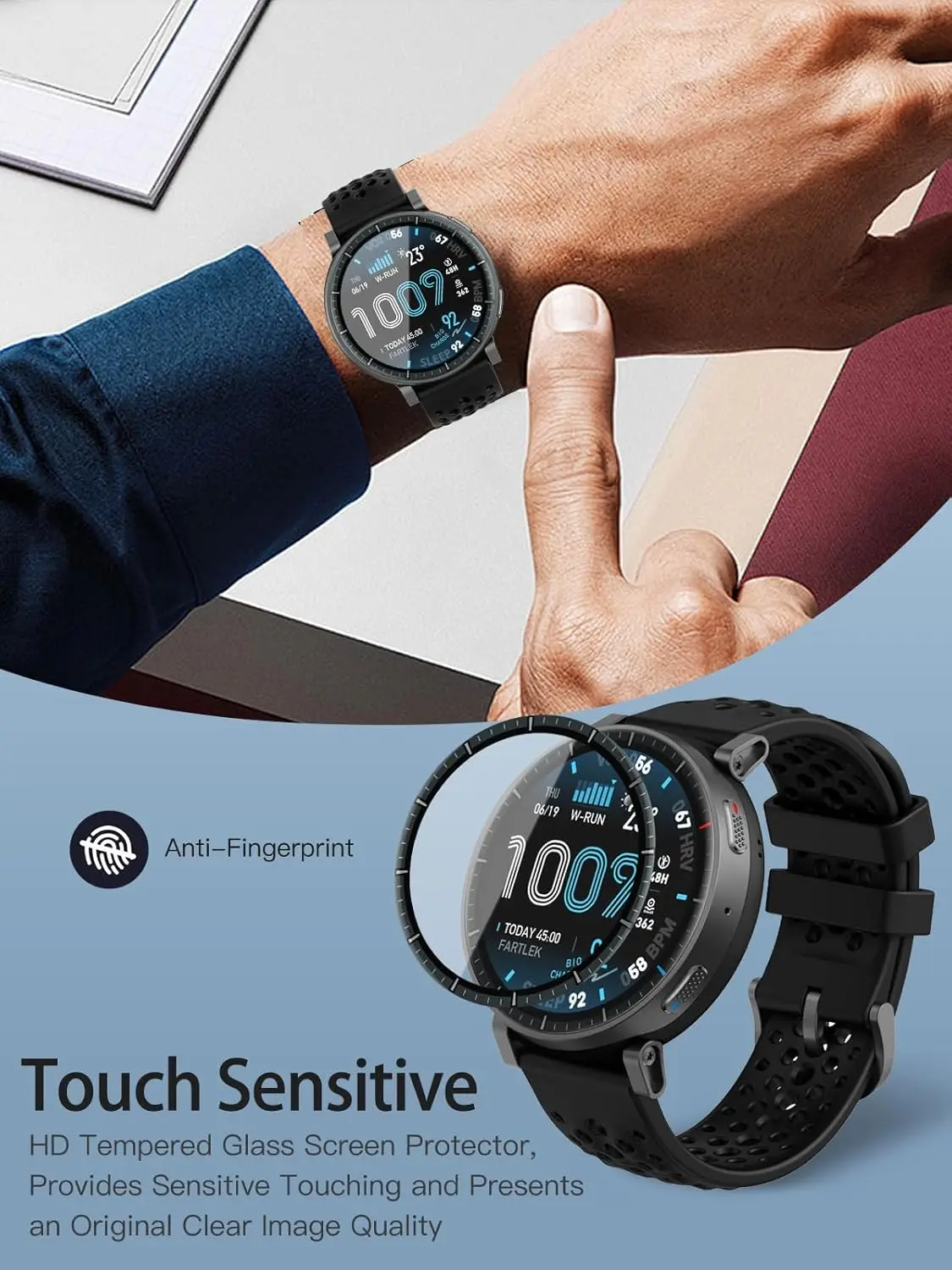 Amazfit Active Max 스마트 시계용 100PCS 3D 곡선형 엣지 스크린 프로텍터 풀 커버리지 보호 필름