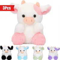 3 Pack Cute Pink Cow Combination Plush Toy Home Decoration Children Birthday Gift Christmas Halloween Holiday Gift 1