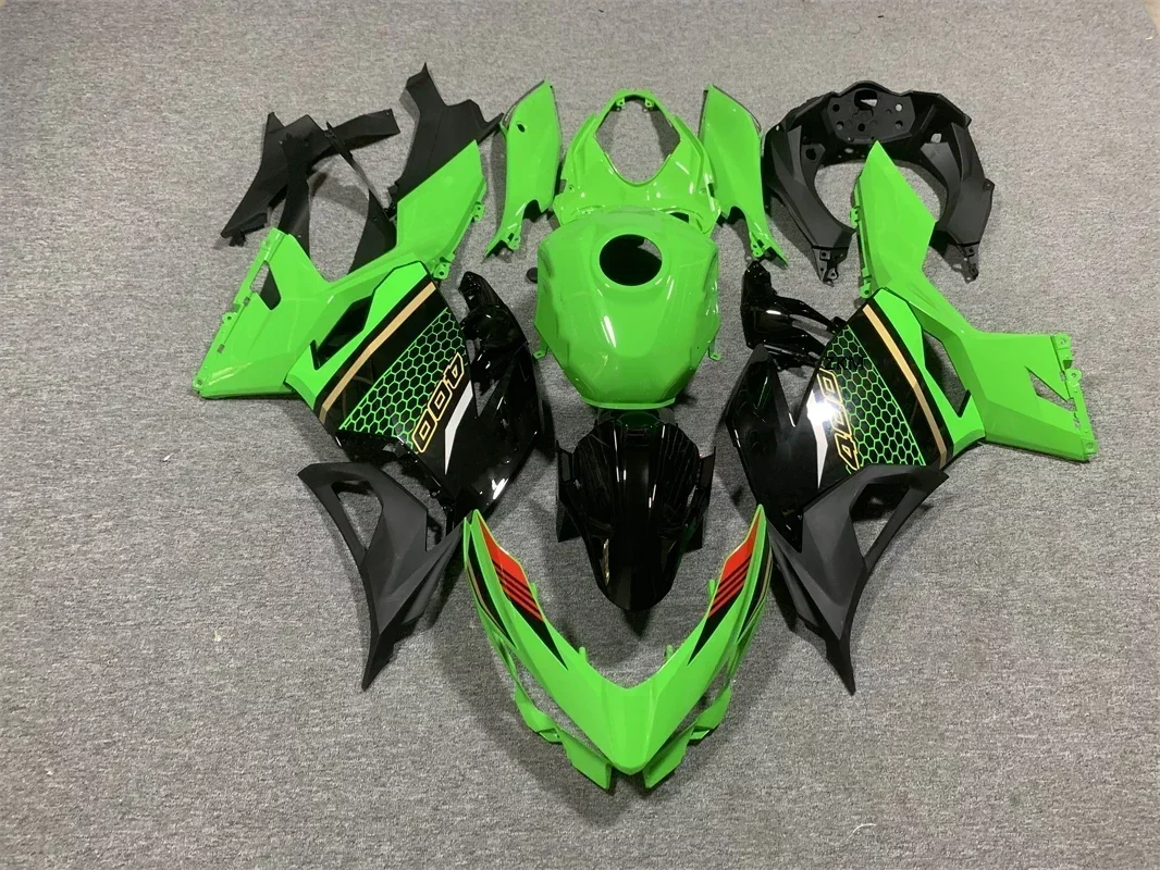 

Full Fairing Kits For Kawasaki Ninja 400 ABS For Kawasaki Ninja 400 2018 2019 2020 2021 2022 2023 Black and green Fairings Kits