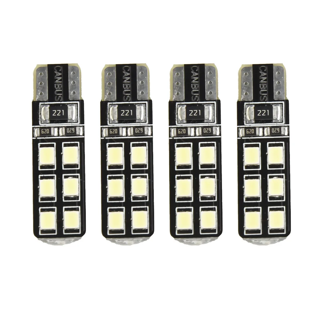4pc LED Eyebrow Eyelid Light Bulbs T10-12SMD-2835 Error Free For LED Mercedes-Benz W204 C300 C350 Lighting Car Accessories