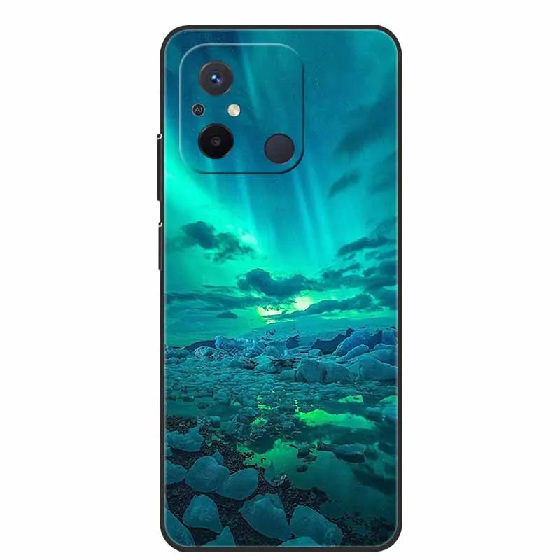 Black TPU Soft Cover with Wolf and Lion Design - Premium Silicon Bumper Case