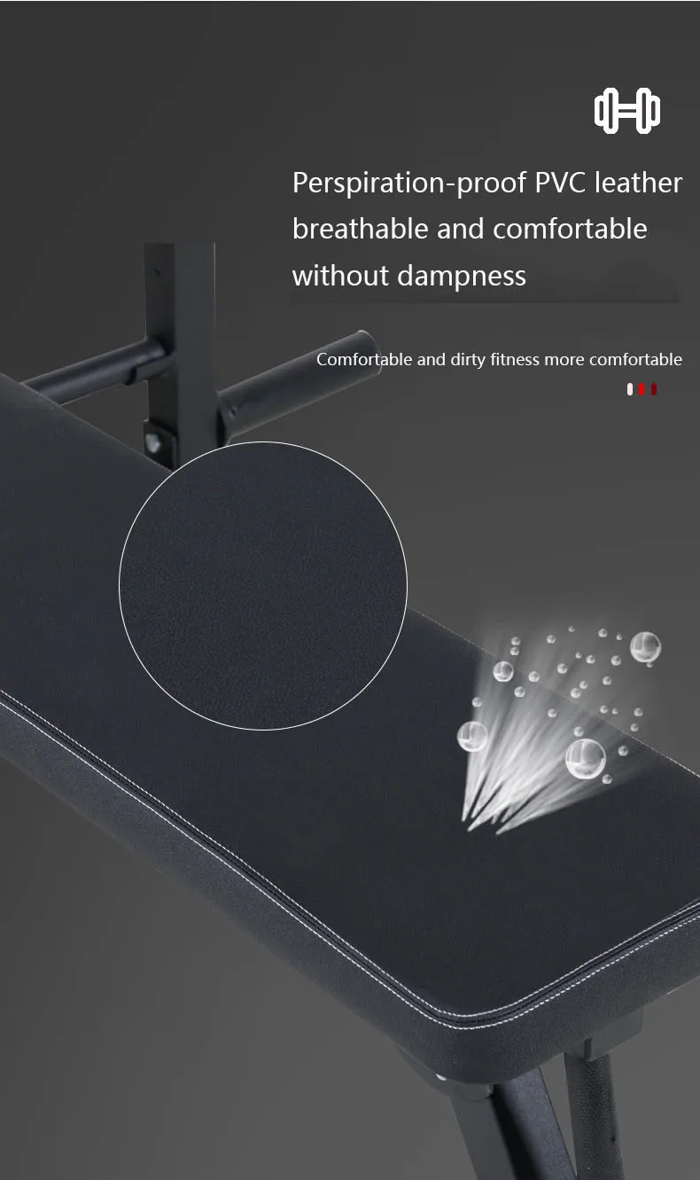 Description Picture 4 of itemHome Folding Bench Press Frame, Chest Muscle Barbell, Push Bed, Safety Belt Protection, Multi-functional Weight Bed