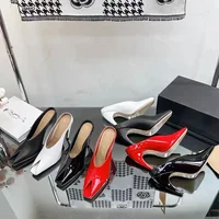 Show Style 10.5cm High Heel Fish Mouth Sandals Spring/Summer Black and White Fashion Sexy Professional Commuter Slippers Size 43 - Image 6