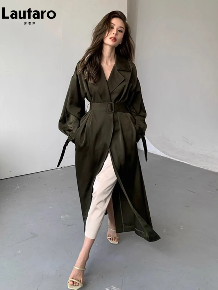 hunter green trench coat