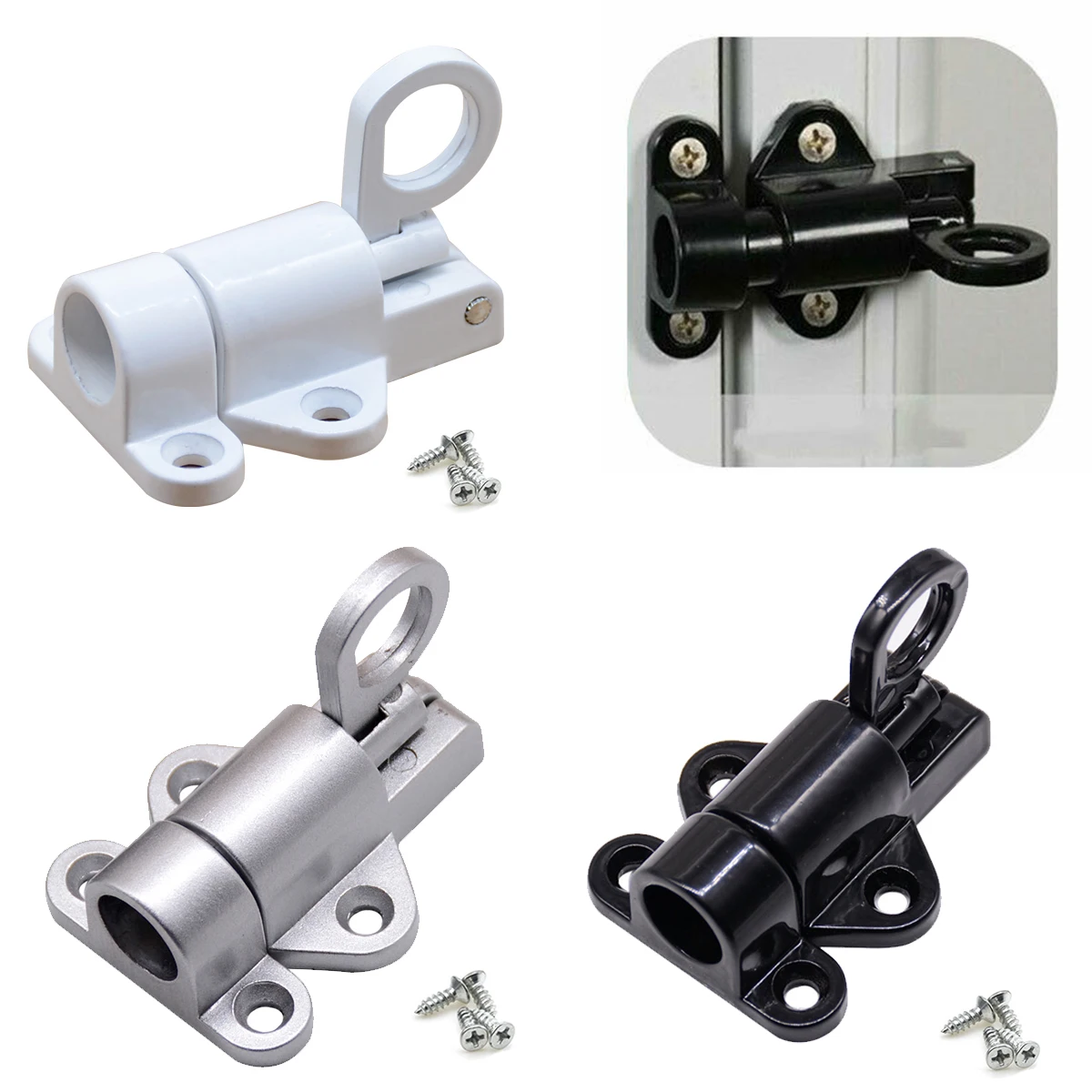 

Solid Aluminium Alloy Spring Automatic Latch Sliding Door and Window Self-closing Casement Window Latch Wooden Door Bolt