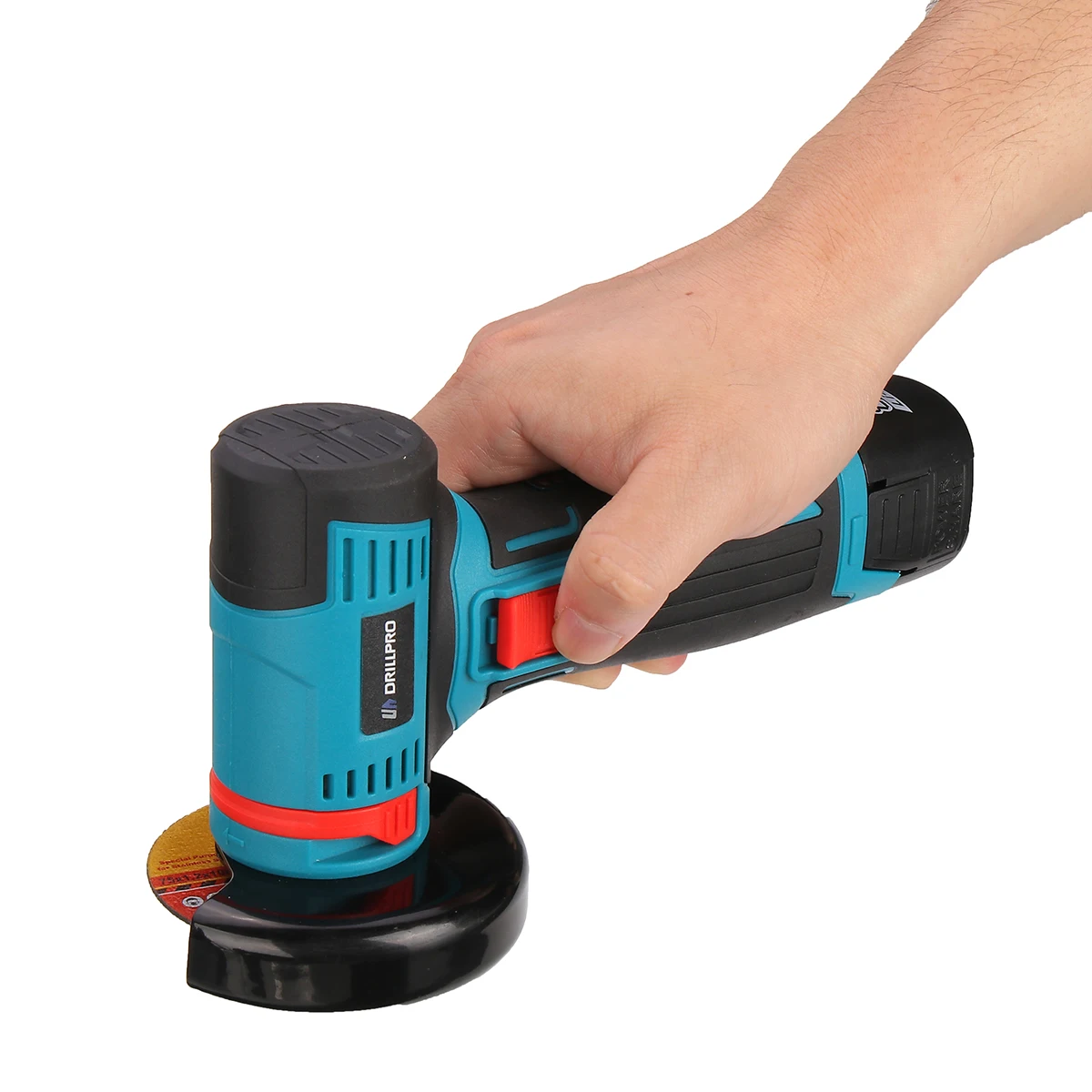 Drillpro 16.8V Brushless Angle Grinder 19500RPM Electric Polishing Grinding Machine Cordless Cutting 1500mAh Battery Power tools 6