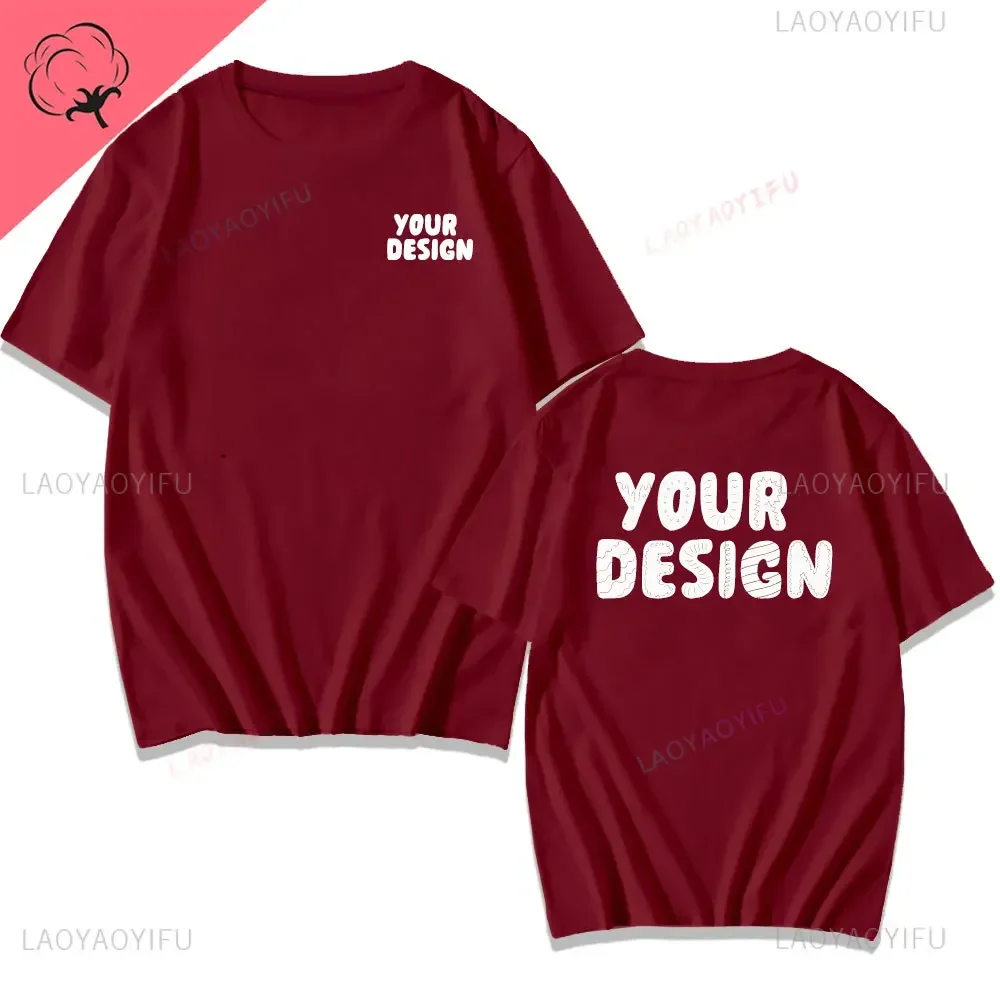 Personalized Black and White Cotton T-Shirt - Customizable Design
