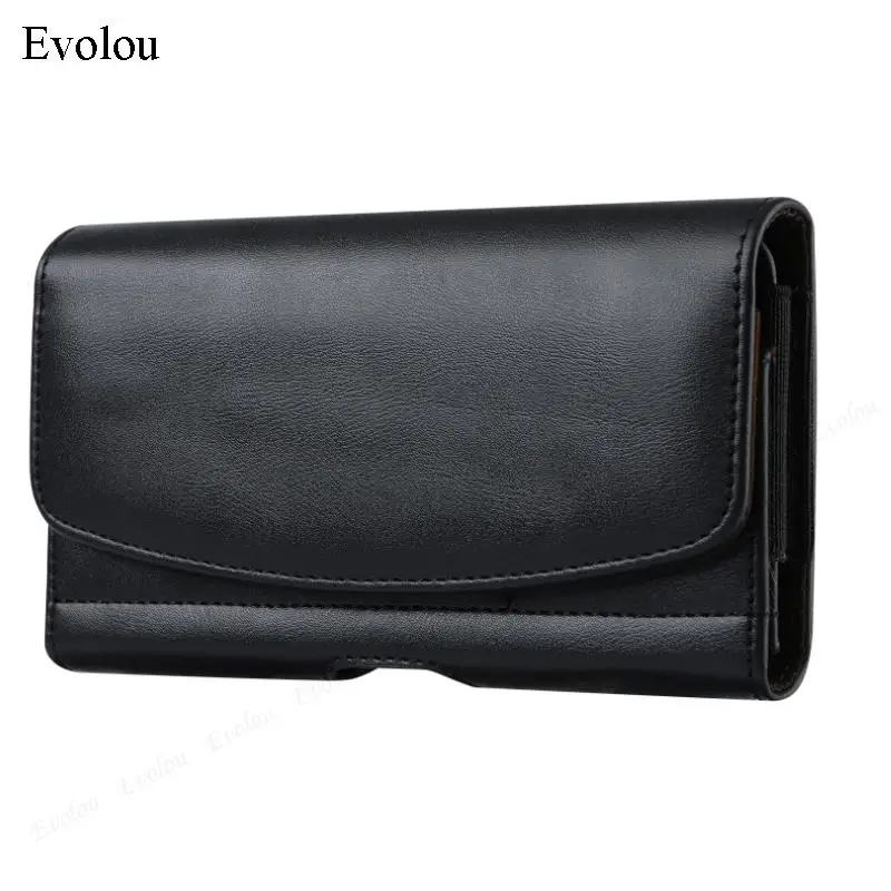 Leather Magnetic Wallet Pouch with Belt Clip Holster