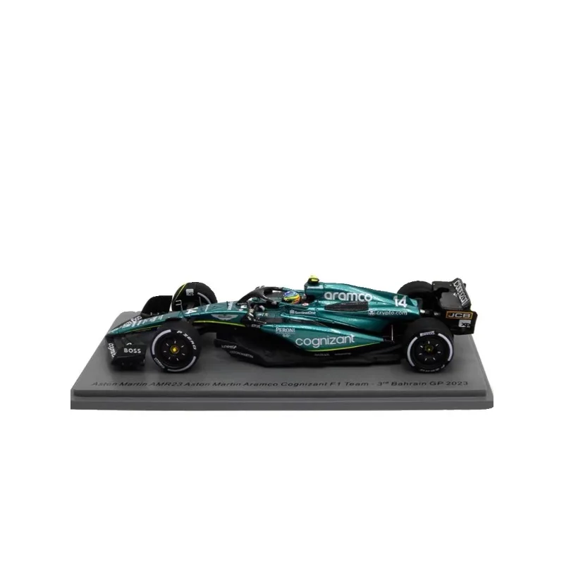 

1/43 Aston Martin AMR23 model Alonso 2023 Bahrain Station third place collection of toys decorated gift boy's birthday present.