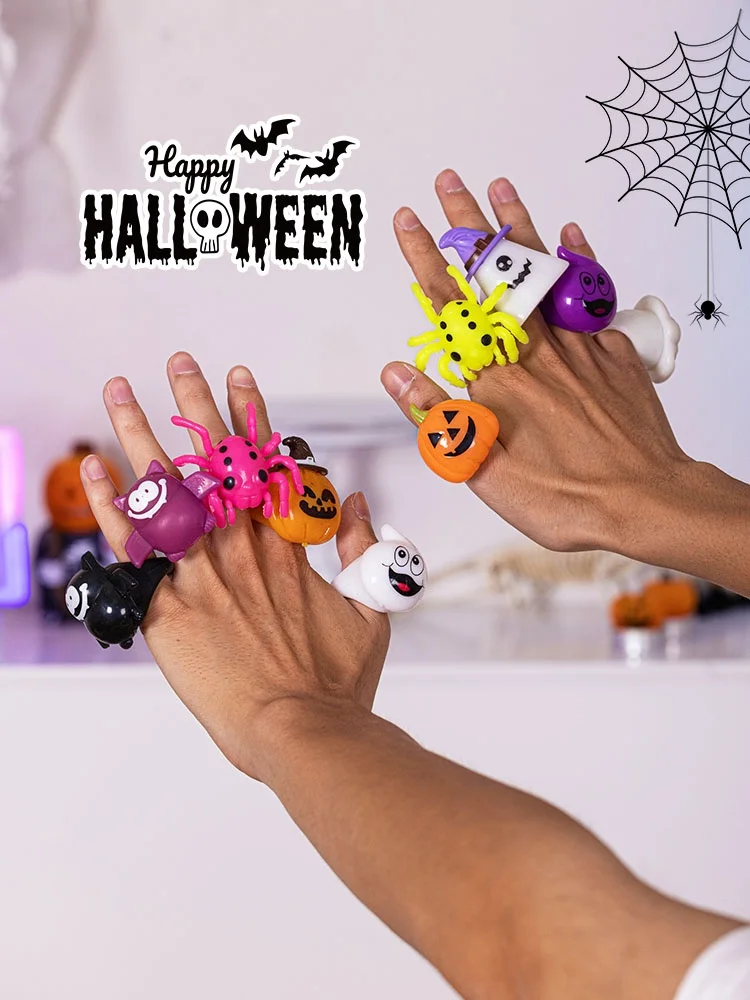 Halloween decorations Luminous pumpkin ghost bat small ring ...