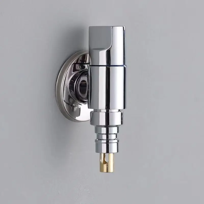 

Mini copper washing machine faucet, medium length washing machine faucet, 4-point automatic water stop faucet, extended mop pool