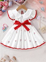 Girls Infant Floral Print Dress Breathable Baby Princess Dress 0-3 Years Cool Short Sleeve Outfit 3
