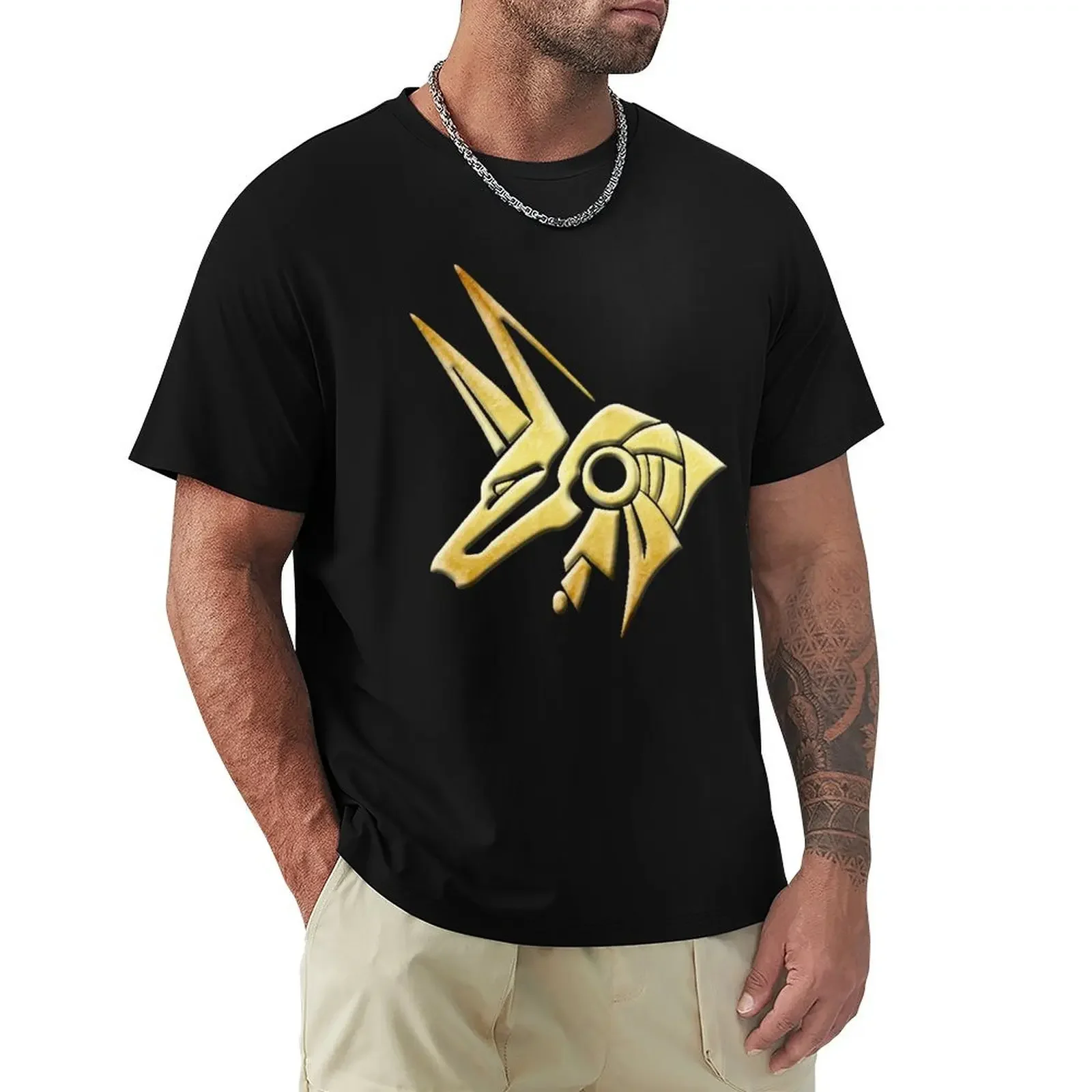 

Anubis T-shirt quick-drying boys whites vintage clothes black t shirts for men