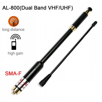 La più recente AL-800 Dual Band 144/430 MHz SMA-Femmina Antenna telescopica AL800 per WOUXUN TYT HYT BAOFENG BF-888S UV-5R Radio