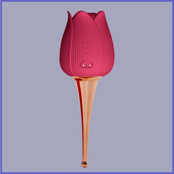 2022 Rose Vibrator Toy For Women Clitoris Stimulator Oral Tongue Licking With Dildo Thrusting Vibrating Egg Sex Toys Female 5
