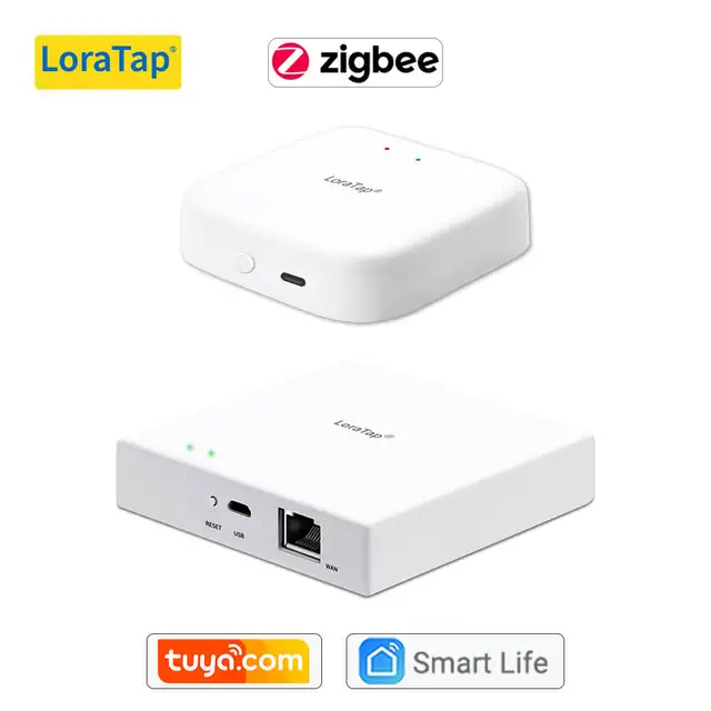 LoraTap Tuya Многорежимный Wi-Fi ZigBee 3.0 Bluetooth Mesh Gateway Hub Мост Беспроводной и проводной Приложение Smart Life Дистанционное управление 1