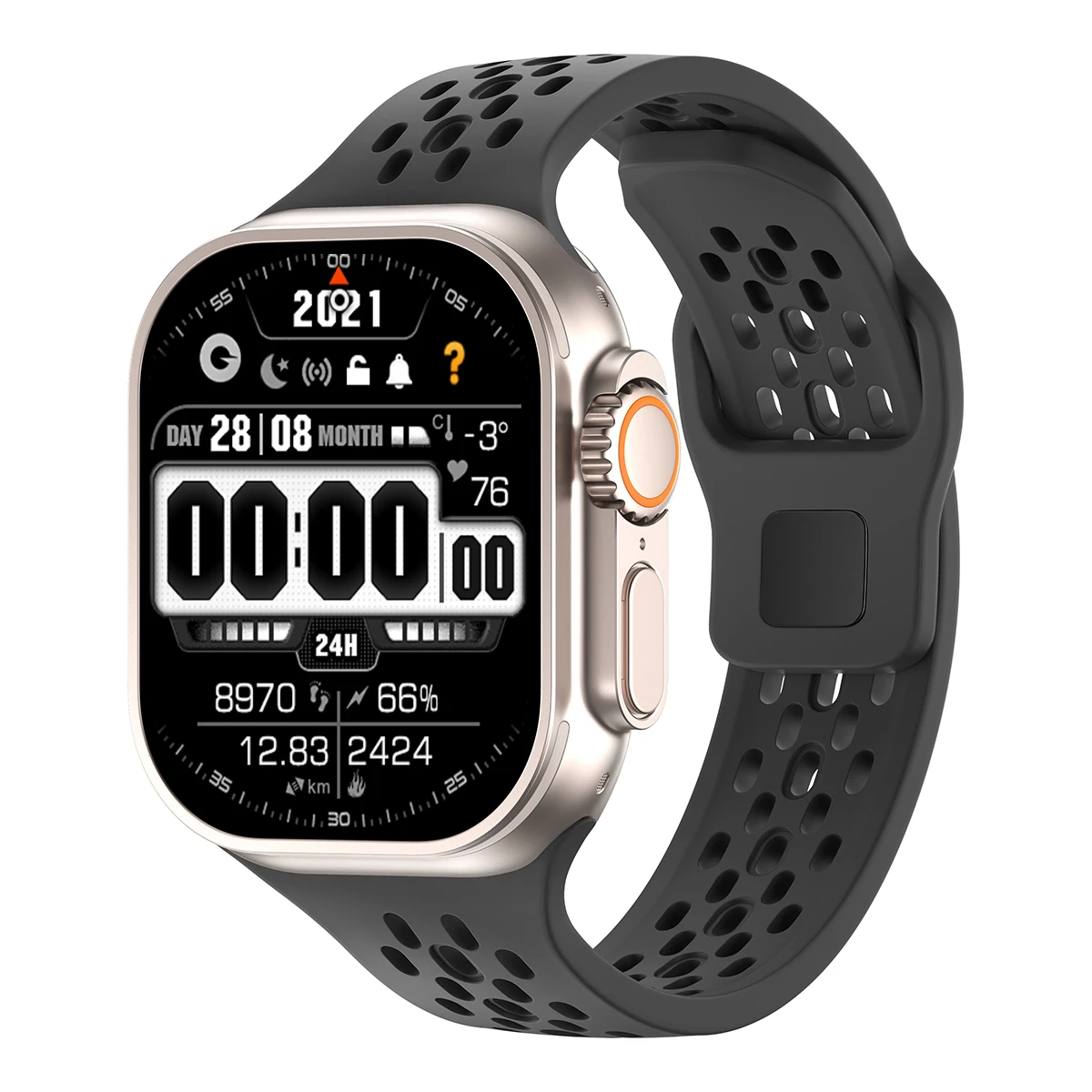 Premium Silicone Smartwatch Band - Versatile Strap in Multiple Sizes