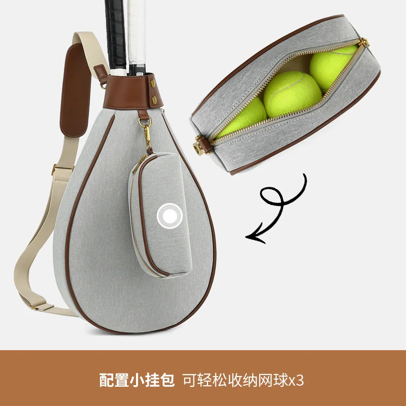 Professional Tennis Racket Bag With Ball Pocket Badminton Bag Tennis Bag Large Single Shoulder Crossbody Squash Racquet Package 5