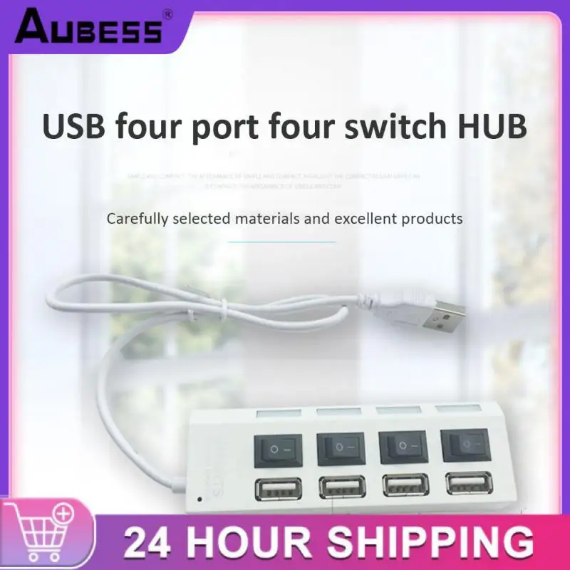 Docking Station A 7 Porte Hub Usb 2.0 Adattatore Multi Splitter Ad Alta Velocità Espansore Multiplo Con Interruttore Per Pc Laptop Notebook