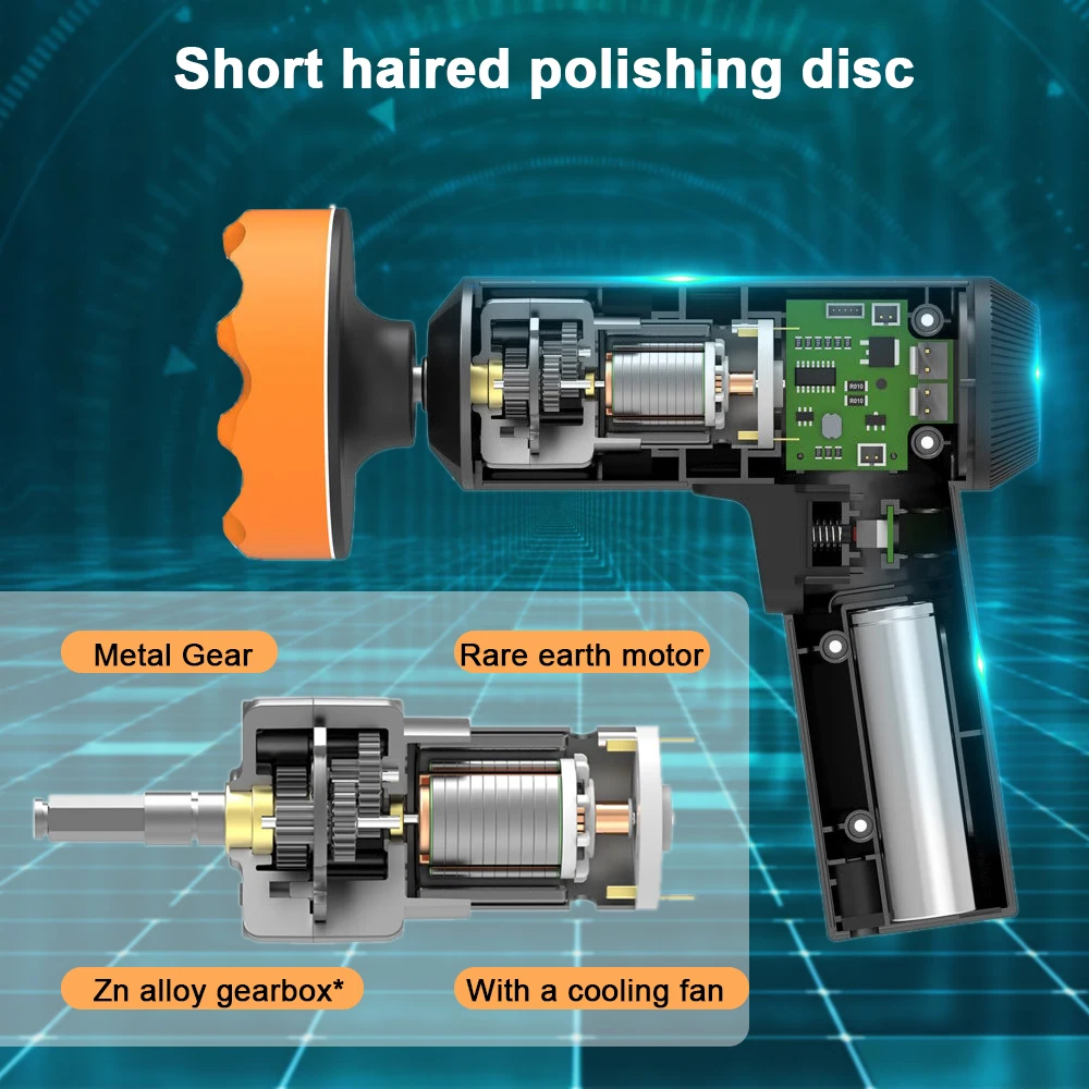 Car Polishing Machine Wireless Digital Waxing Polisher Car Mounted Handheld Electric Power Tool Kit for Auto Cleaning Repair car polisher