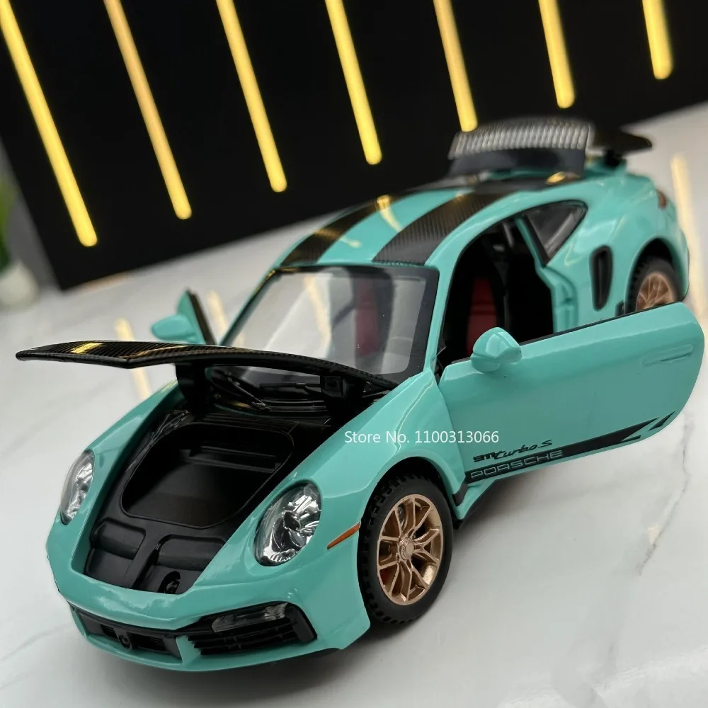 1:32 911 Turbo S Alloy Car Toy Model Metal Body Diecasts Super Sport Car with Pull Back Function Vehicle Toys for Children Gifts 5