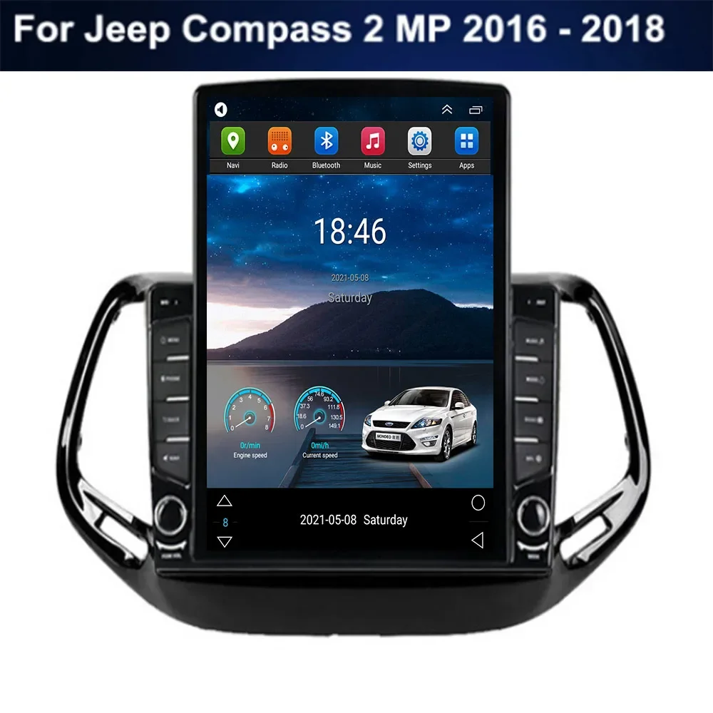 

Автомагнитола для Jeep Compass 2 MP 2016-35, мультимедийный видеоплеер 2DIN на Android 12 с GPS стерео Carplay DSP RDS Camer