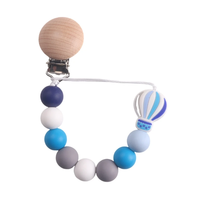 Hot Air Balloon Silicone Pacifier Chain BPA Free Baby Pacifier Anti-Drop Chain Pacifier Clips Dummy Chain
