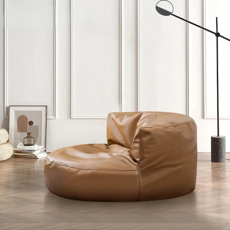 

Lazy Sofa Leather Bean Bag Single Recliner Small Apartment Bedroom Balcony Room Leisure Tatami