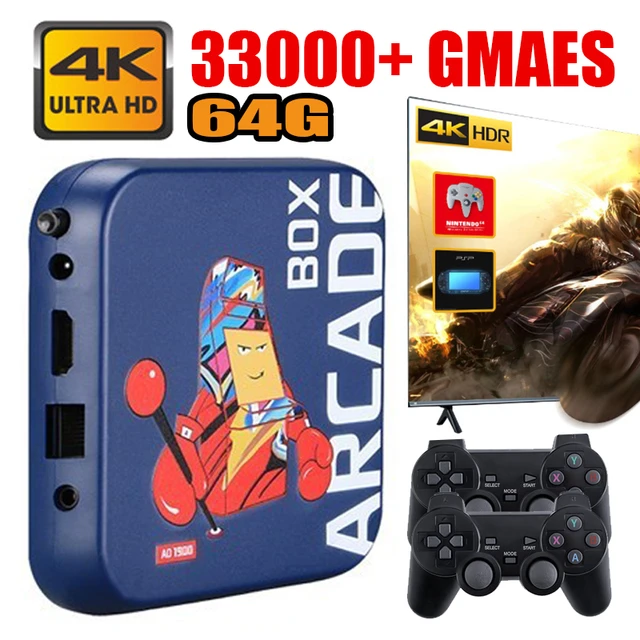 Consola Arcade Box Portátil, Videoconsola para PSP y PS1, Naomi Classic  Retro, 33000, 40000 y 50000 Juegos, Monitor de proyector de TV Super 4K HD,  Compatible con HDMI •