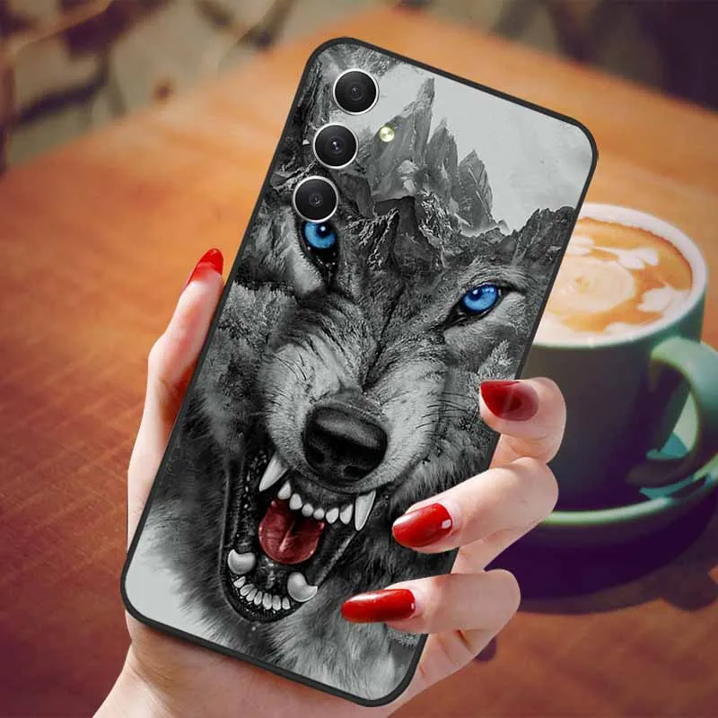 Star Planet Soft Silicone Camera Protection Phone Cover with Lion Design - TPU Capa