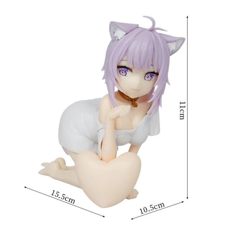 

11 см аниме виртуальный идол экшн-фигурка Nekomata Okayu Kawaii Девушка Кукла ПВХ Коллекционная модель игрушка компьютер шасси автомобиль украшения