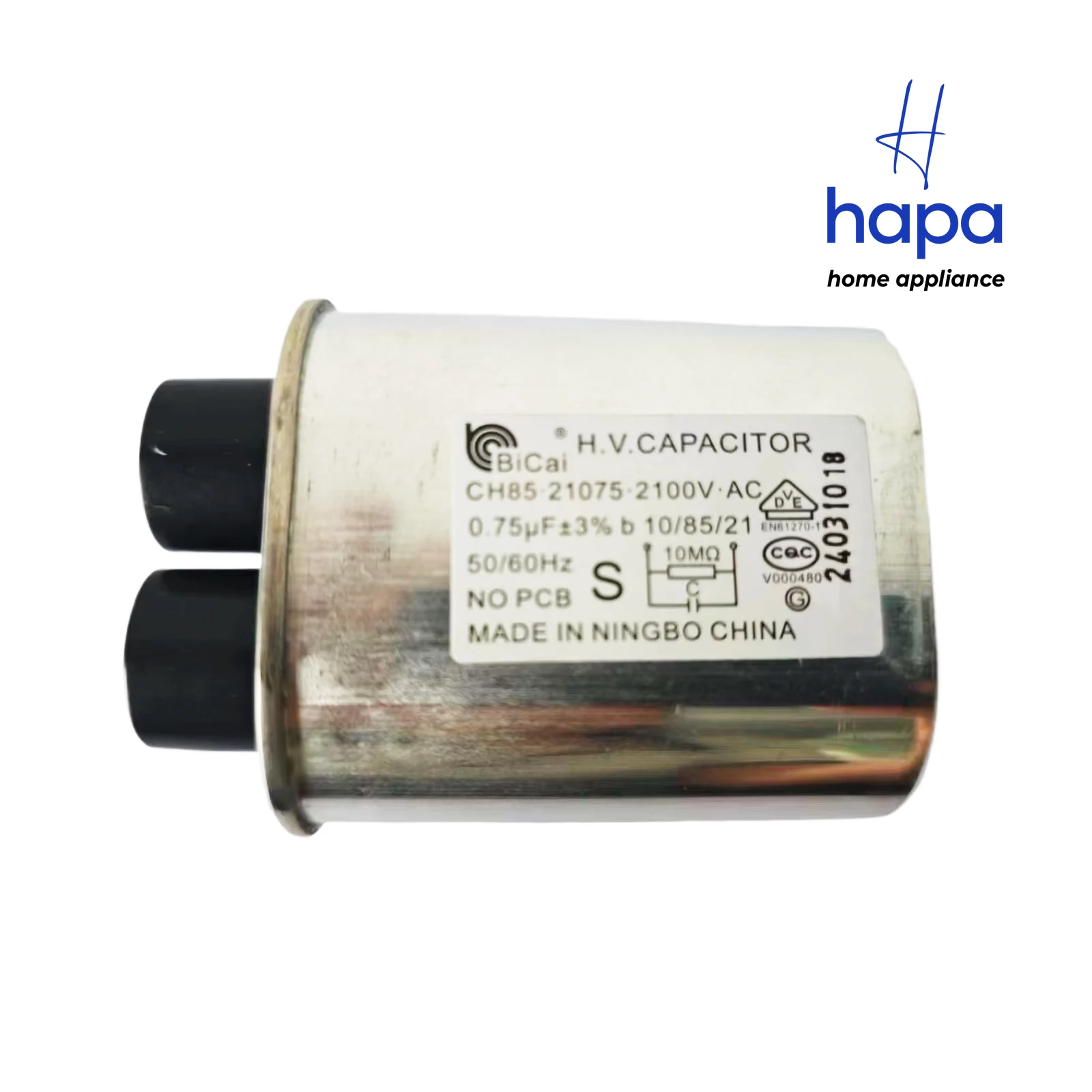 2100V.AC 0.75uF 50/60Hz CH85.21075 High Voltage HV CAPACITOR Microwave Oven Replacement Parts