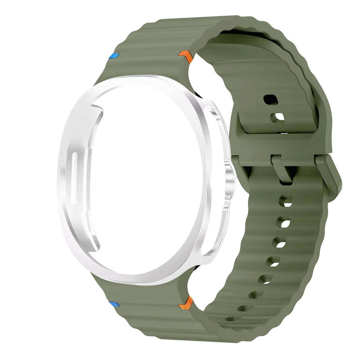 Silicone Band with Protective Case Cover