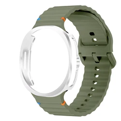 Silicone Band with Protective Case Cover for Watch 8 Classic 46mm (AGrS)