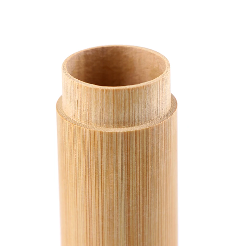 Toothbrush Holder Toothbrush Case 2pcs 21*2.7cm Eco Friendly Round Travel Adult Natural Bamboo Toothbrush Tooth Brush Tube Holder Box Case