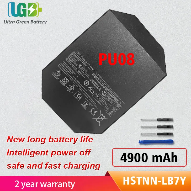 

UGB New PU08 HSTNN-LB7Y Battery For HP Z VR BACKPACK G1 Backpack G1 Workstation HSTNN-IB7X TPN-Q186 4900mAh 73.44Wh 14.4V