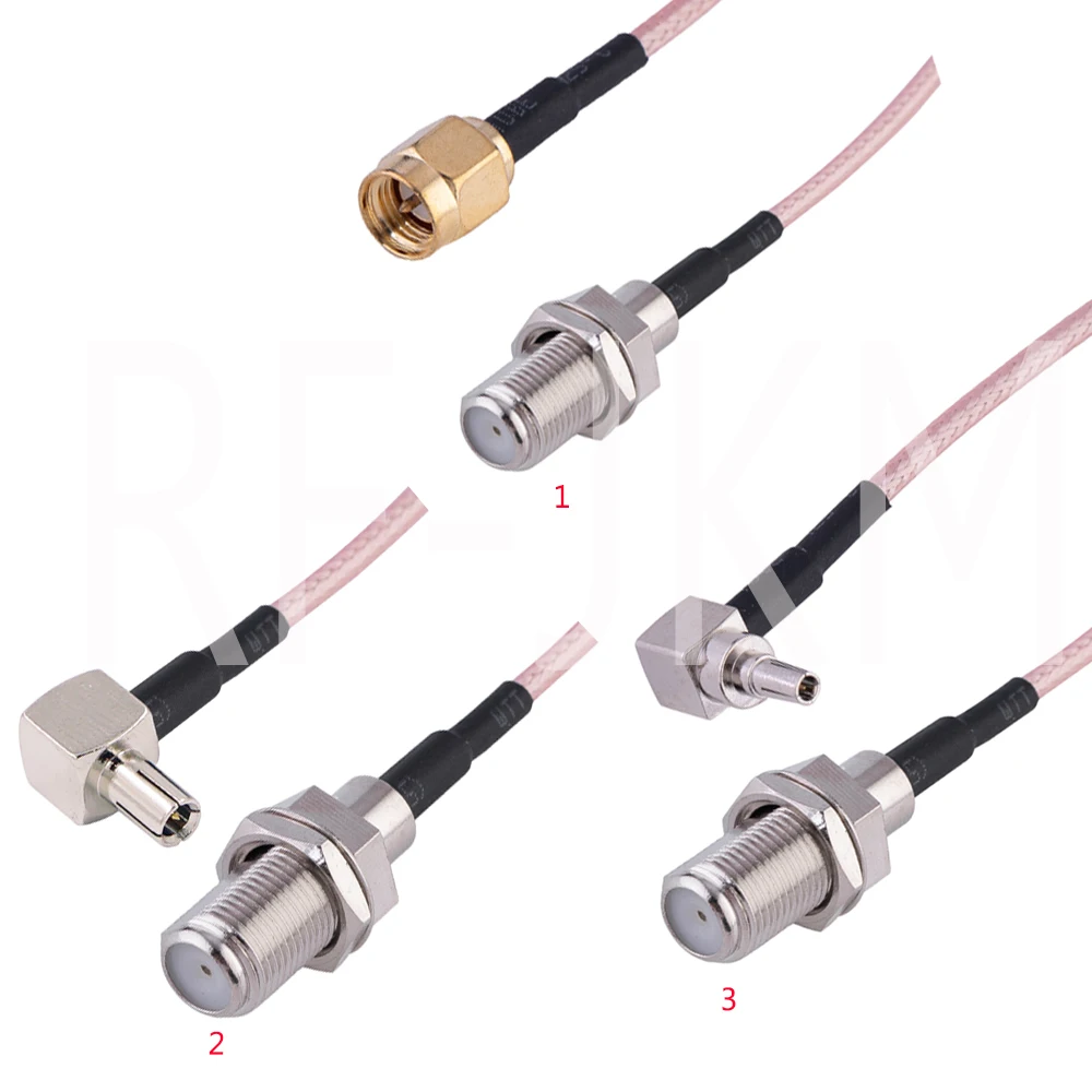 Pigtail Adapter Kit TS9 CRC9 SMA Stecker auf F Weibliche Verwendet stecker Antenne zu 3G /4G modem Mobilen Router 15cm Coax Jumper Kabel