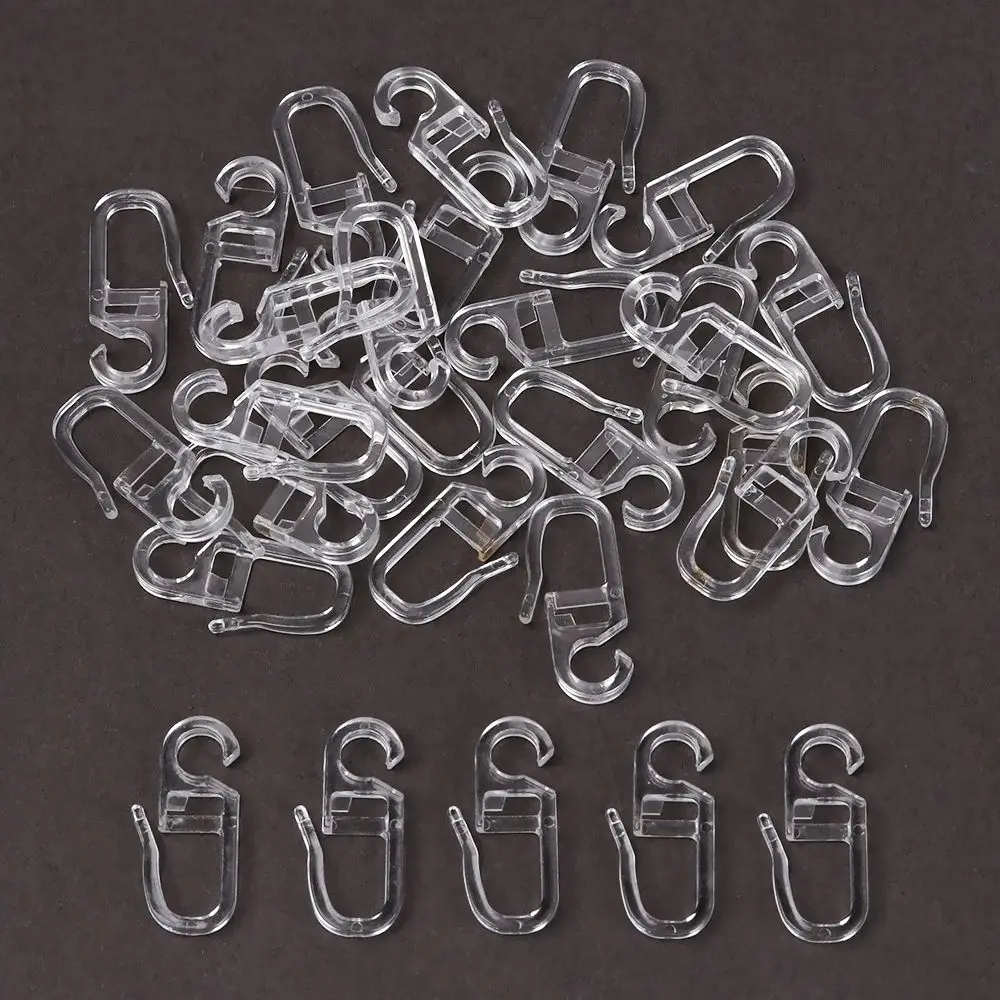 Curtain Hooks Plastic Universal Wall Ring Sliding Curtains Fixing Holders Durable Curtain Accessories