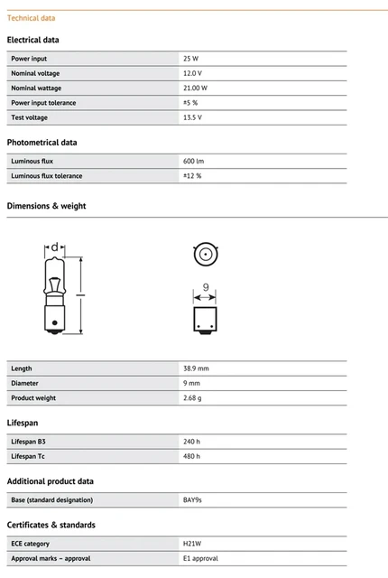 Lampade Auto OSRAM Halogen - Set Da 10 Per Fari E Illuminazione - Foto 2