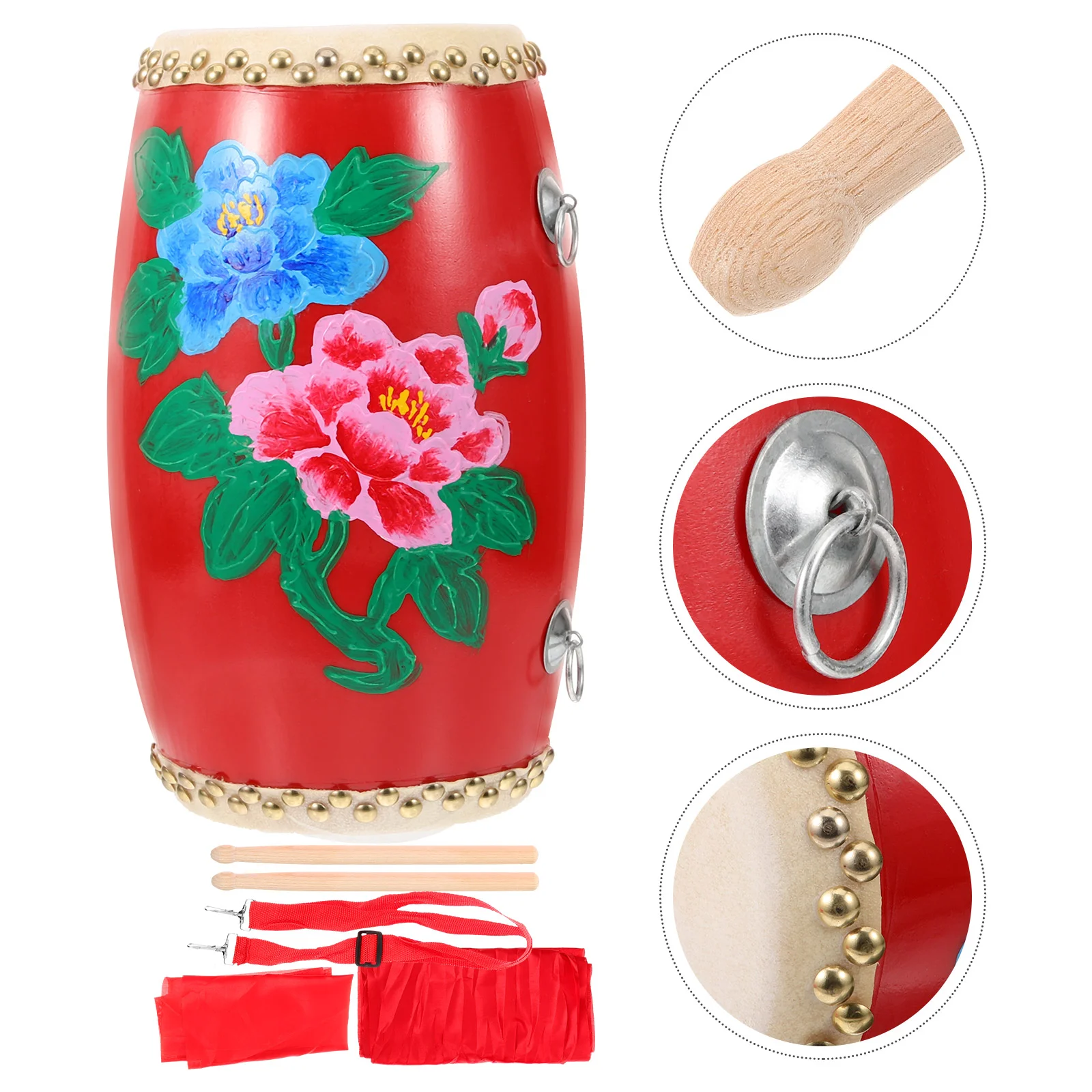 

Waist Drum Hand Simple Instrument Drums Traditional Percussion Portable Professional Folk Dance Cowhide Adult Toy Chinese