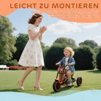 Tricycle, vélo pour enfants, vélo d'équilibre, vélo pour enfants avec pédales, vélo d'équilibre pour enfants de 18 à 36 mois, acier, 79x44x50 cm, orange 2