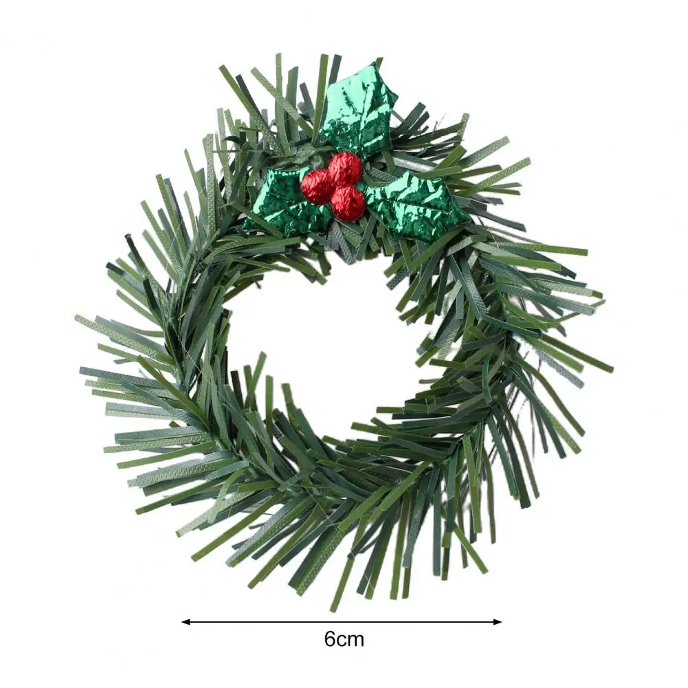 10Pcs/Set Christmas Wreath Napkin Ring Santa Hat Shiny Leaves Artificial Garland Dinner Napkin Holder Buckle
